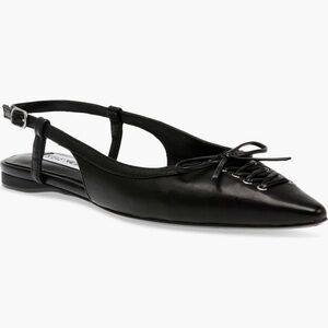 Steve Madden NWOT Reyanne Black Slingback Pointed Toe Flat